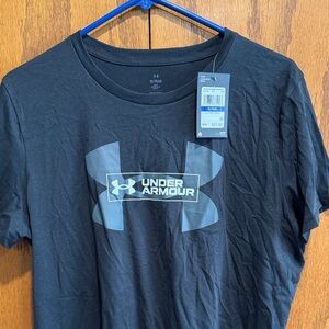Under Armour Men’s Black Tee with Gray Logo